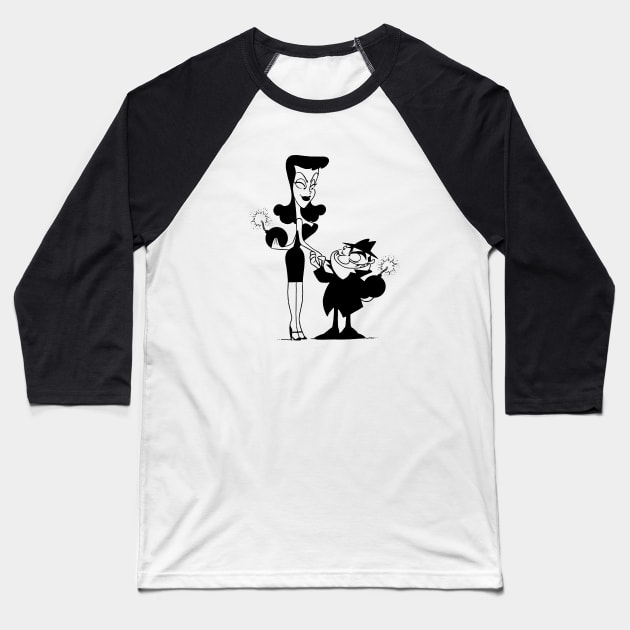 cartoon characters Baseball T-Shirt by Travis Brown